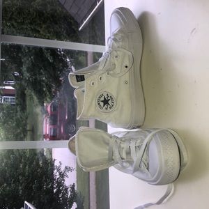 Converse in white
